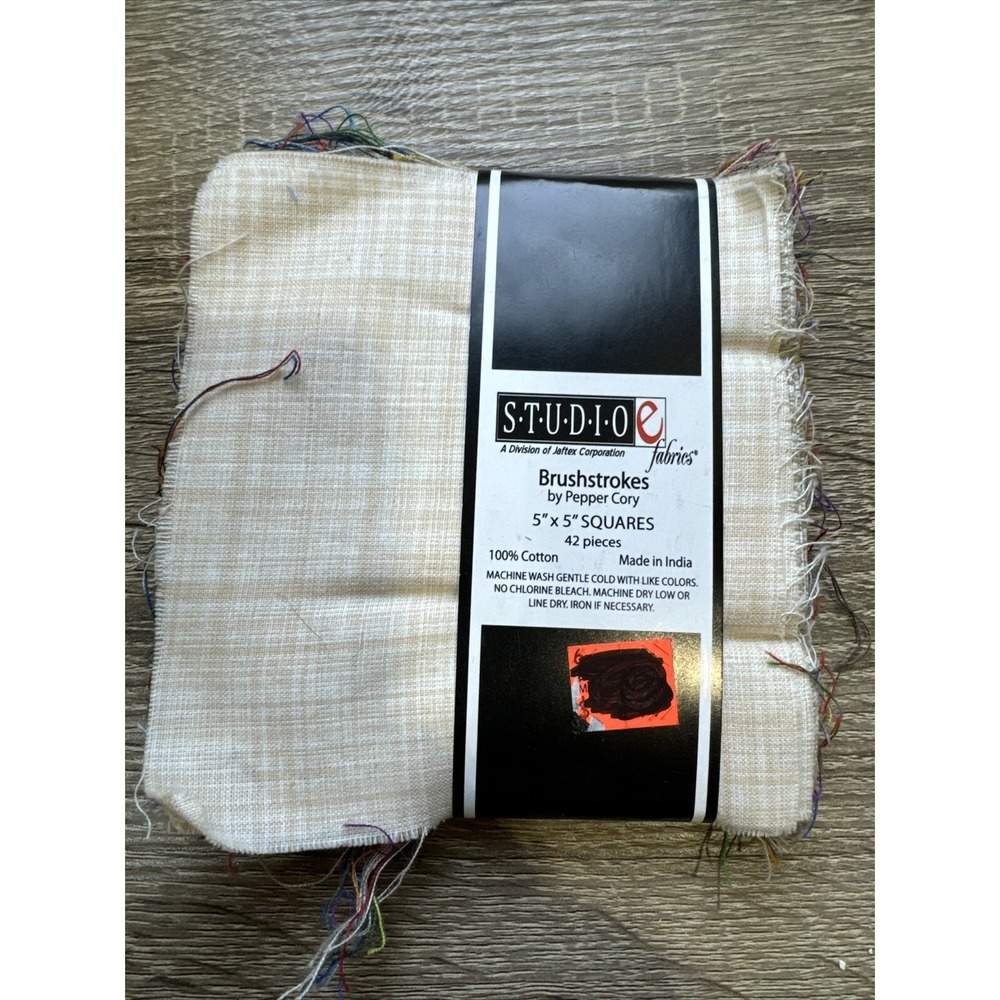 NEW 1 PACKAGE OF STUDIO E FABRICS 5"X5" PRE-CUT SQUARES 42 Pieces